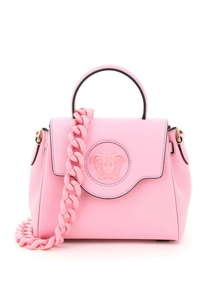 Shop Versace La Medusa Mini Handbag In Baby Pink Baby Pink Versa (pink)