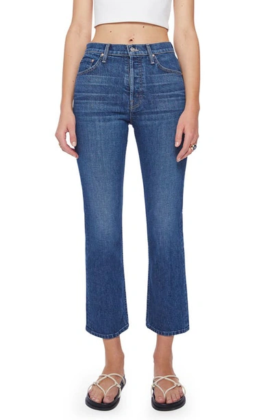 Shop Mother The Tomcat High Waist Straight Leg Ankle Jeans In Cannonball