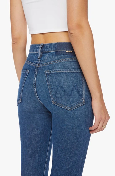 Shop Mother The Tomcat High Waist Straight Leg Ankle Jeans In Cannonball