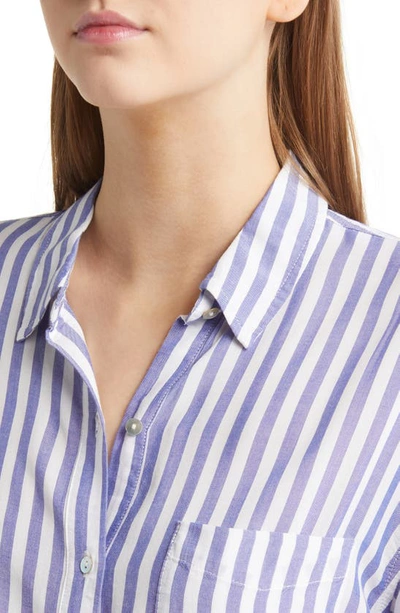 Shop Rails Elle Stripe Popover Shirt In Blue White Stripe