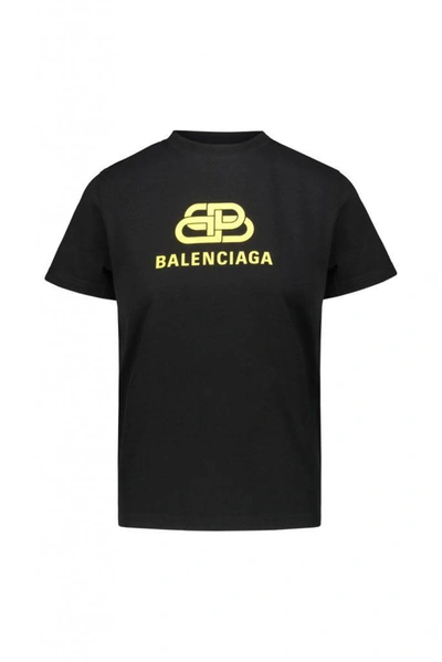 Shop Balenciaga T-shirt With Yellow Logo In Default Title