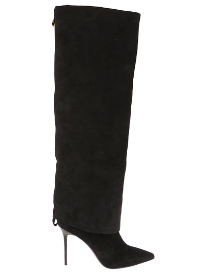 Shop Balmain Boot Ariel-suede Leather In Pa Noir