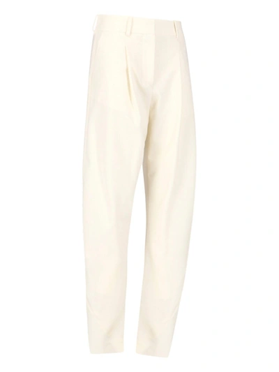 Shop Off-white Flared Pants In Bianco