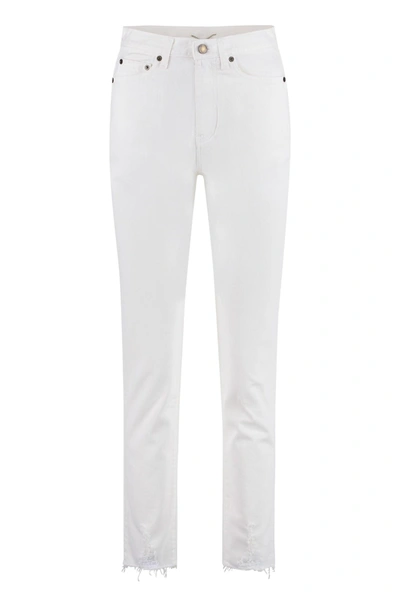 Shop Saint Laurent High-rise Skinny Jeans In Bianco