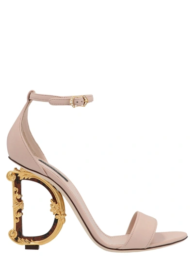 Shop Dolce & Gabbana 'devotion' Sandals In Pink