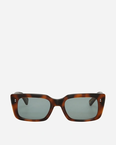 Shop Garrett Leight Gl 3030 Sunglasses Spotted In Brown
