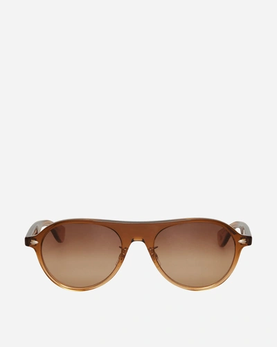 Shop Garrett Leight Lady Eckhart Sunglasses Golden Fade In White