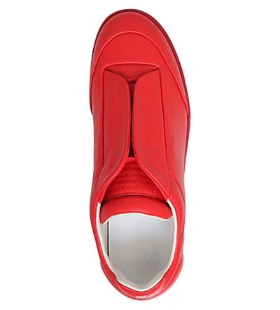 Shop Maison Margiela Future Low-top Leather Trainers In Red