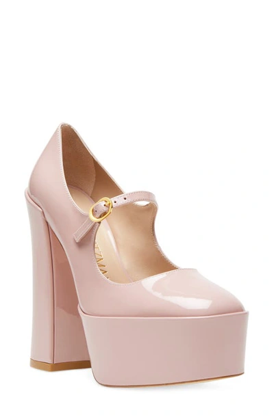 Shop Stuart Weitzman Mary Jane Platform Pump In Ballet