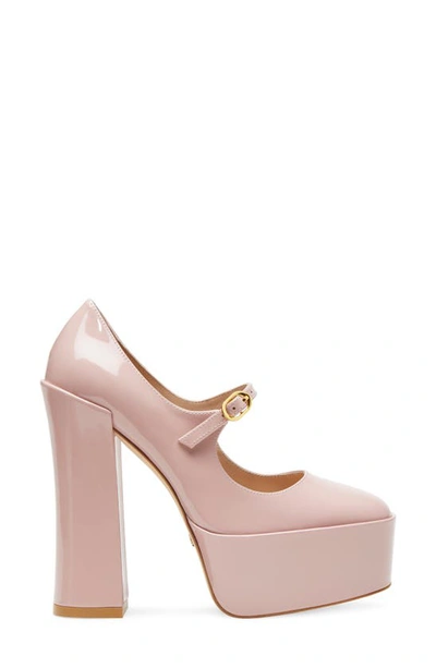 Stuart Weitzman Skyhigh Patent Mary Jane Platform Pumps In Ballet
