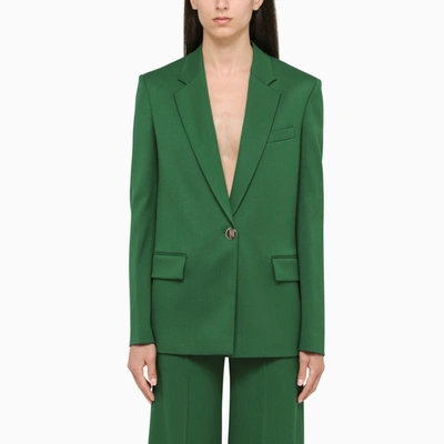 Shop Attico The  | Emerald Single-breasted Blazer In Green