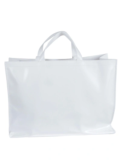 Shop Acne Studios Embossed Logo Tote In White