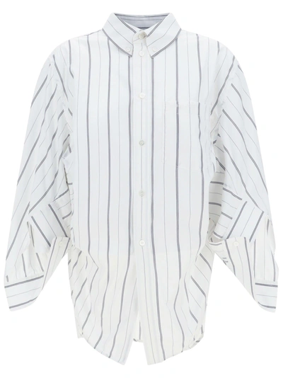 Shop Balenciaga Shirt In White/navy