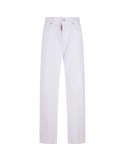 Shop Dsquared2 White Dyed San Diego Jeans In Bianco