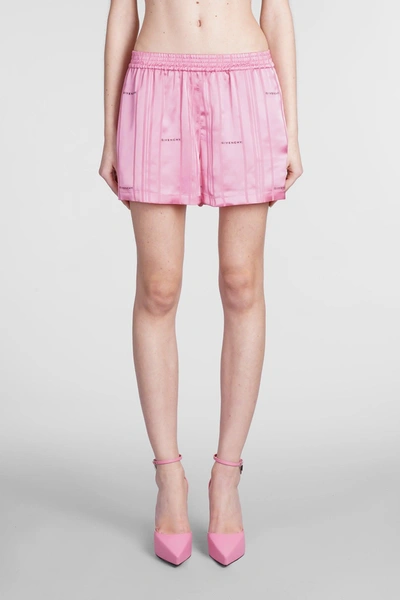 Shop Givenchy Shorts In Rose-pink Viscose