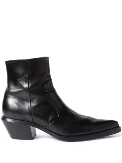 Shop Off-white Black Texan Ankle Boot In Nero