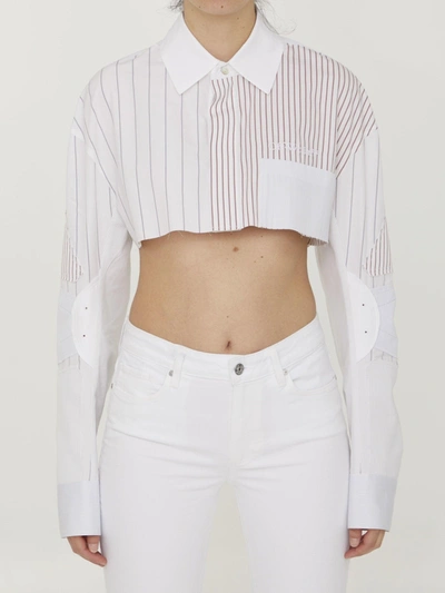 Shop Off-white Cropped Motorcycle Shirt