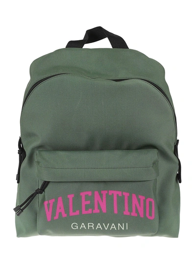 Shop Valentino Classic Logo Backpack In Multicolor/pink/green