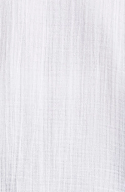 Shop Eileen Fisher Boxy Ballet Neck Organic Cotton Top In White