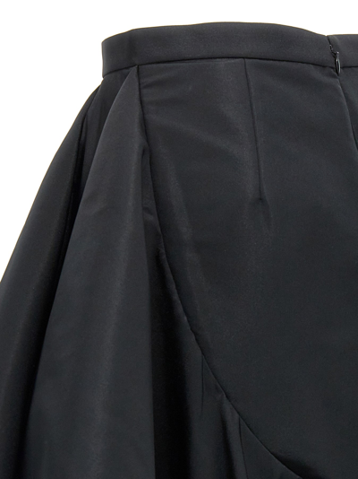Shop Alexander Mcqueen Ruffle Midi Skirt Skirts Black
