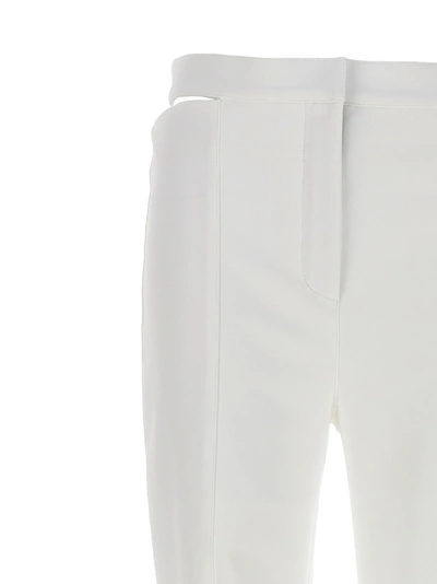 Shop Mugler Cut-out Pants White