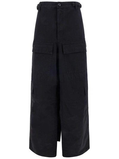 Shop Balenciaga Cargo Skirt In Black