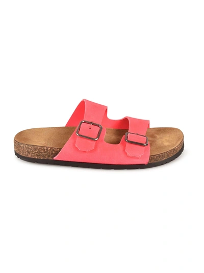 Shop Saint Laurent Jimmy Flat Sandals In Coral