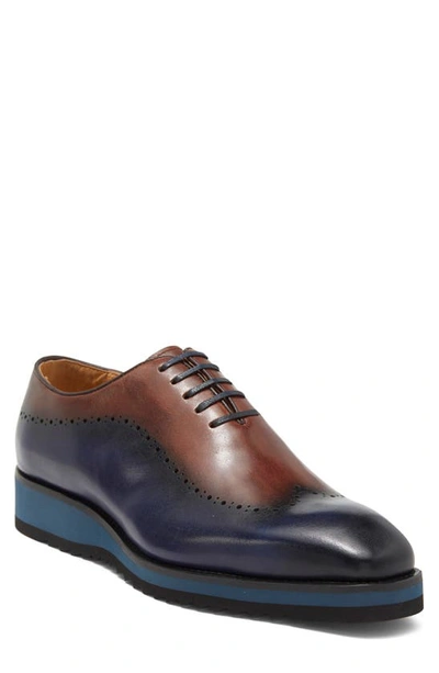 Shop Maison Forte Palomar Oxford In Navy/ Brown