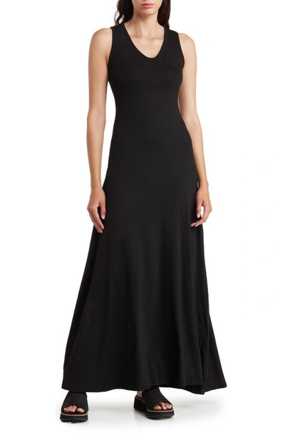 Go Couture V-neck Sleeveless Maxi Dress In Black