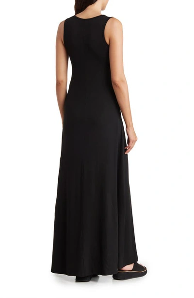 Go Couture V-neck Sleeveless Maxi Dress In Black