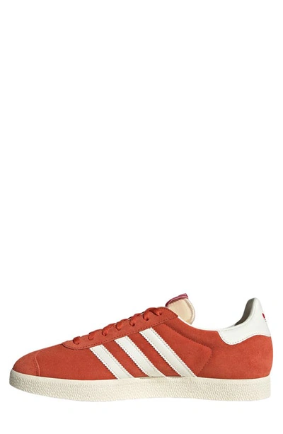 Shop Adidas Originals Gazelle Sneaker In Red/ Off White/ Cream