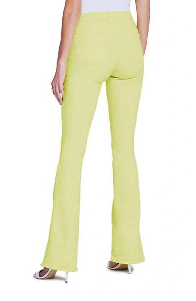 Shop L Agence Bell High Waist Flare Jeans In Lemon Tonic