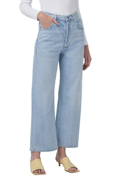 Shop Citizens Of Humanity Gaucho High Waist Crop Wide Leg Jeans In Enigma
