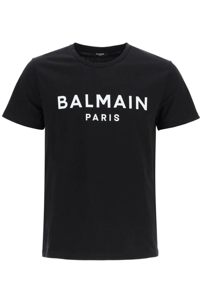 Shop Balmain Paris Print T-shirt In Noir/blanc