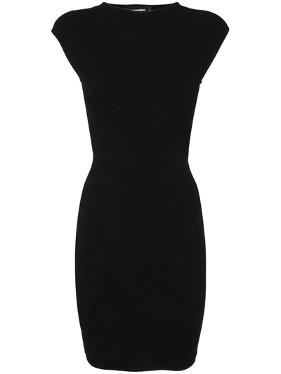 Shop Dsquared2 Open Back Bodycon Dress In Black