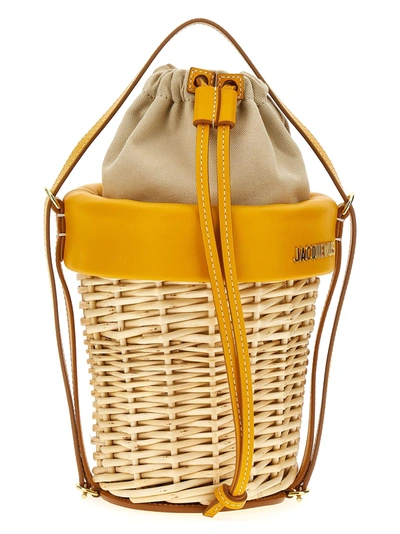 Shop Jacquemus Le Panier Seau Bucket Bag In Yellow
