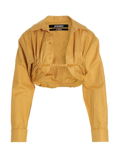 Shop Jacquemus Ma Viscose Shirt In Yellow