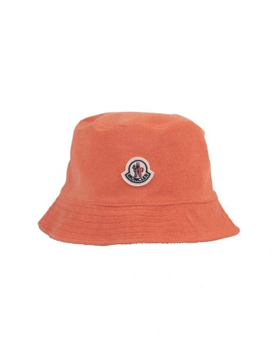 Shop Moncler Orange Reversible Bucket Hat In Arancione
