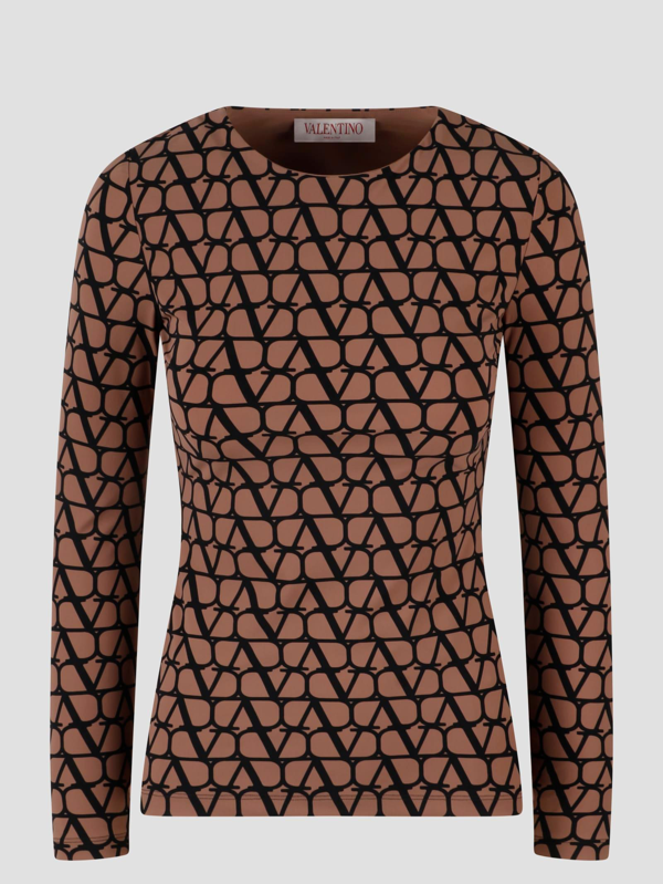 Valentino Toile Iconographe print jersey - Brown
