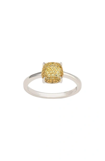 Shop Suzy Levian Sterling Silver Yellow Sapphire Ring