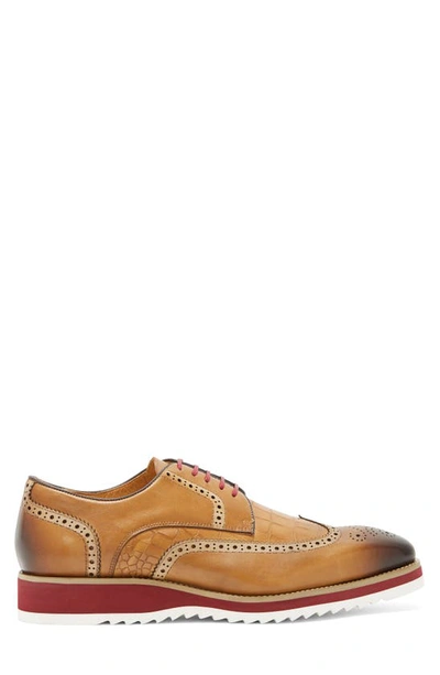 Shop Maison Forte Siracuse Wingtip Derby In Camel