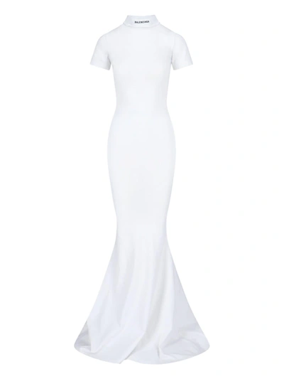 Shop Balenciaga Dress In White