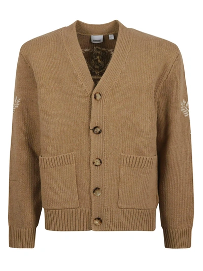 Shop Burberry Anwell Cardigan In Camel
