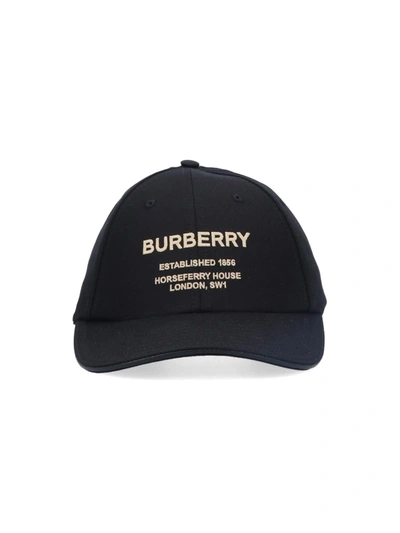Shop Burberry Hat In Black