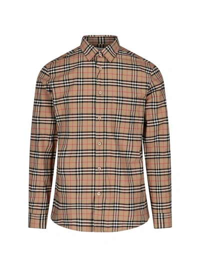 Shop Burberry Shirt In Beige