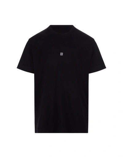 Shop Givenchy Black T-shirt With Embroidered Logo In Nero