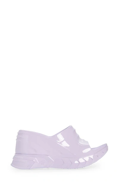Shop Givenchy Marshmallow Wedge Slide Sandal In Lilac