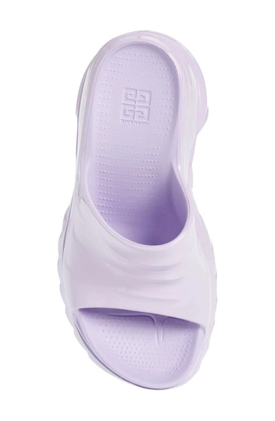 Shop Givenchy Marshmallow Wedge Slide Sandal In Lilac