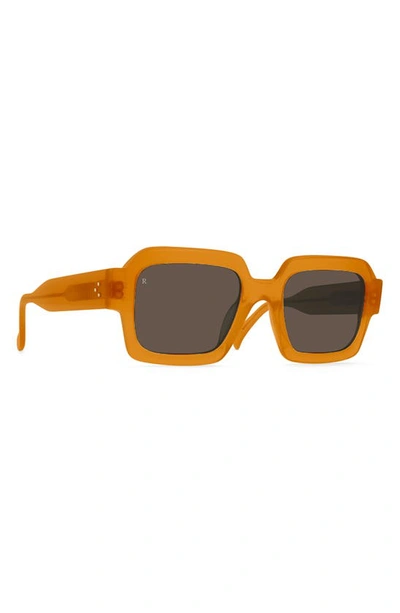 Shop Raen Mystiq 52mm Polarized Square Sunglasses In Golden Hour/ Daydream