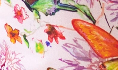 Posh Peanut Watercolor Butterfly Fitted Convertible Footie Pajamas In Open Pink